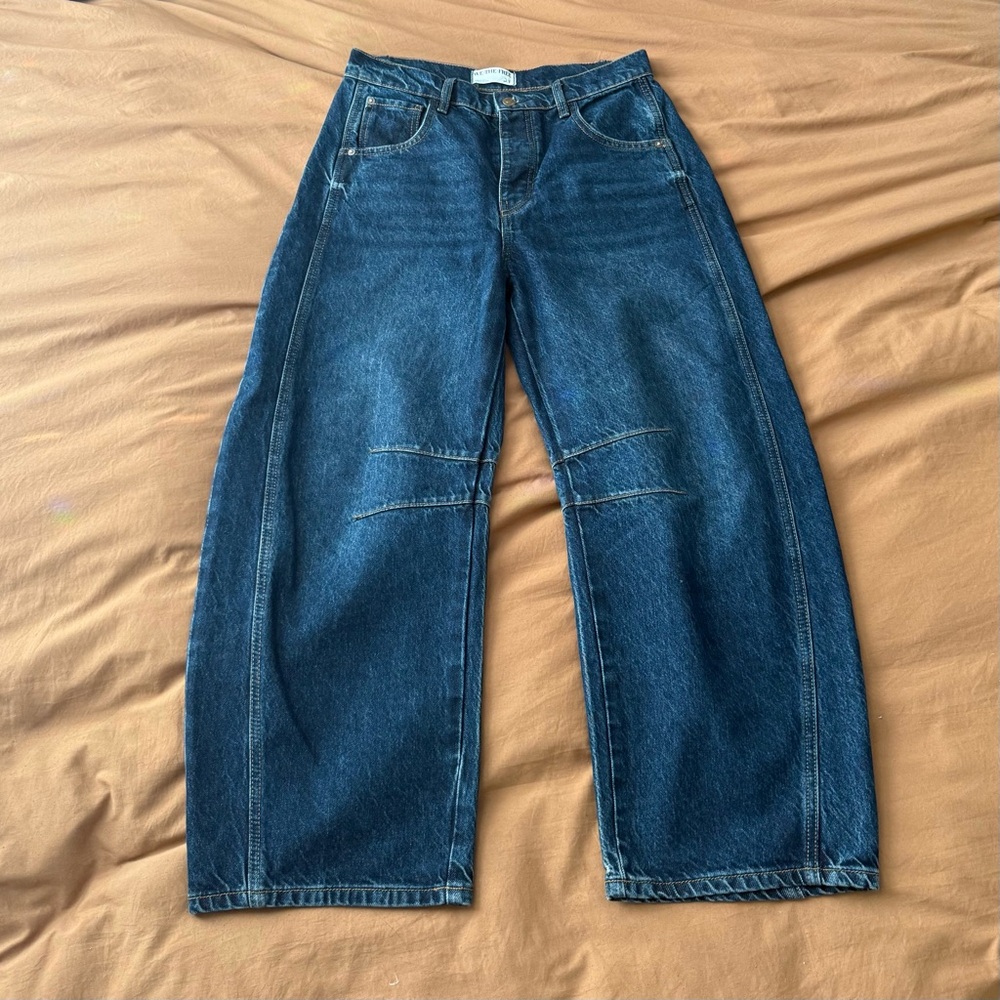We The Free Good Luck Mid-Rise Barrel Jeans